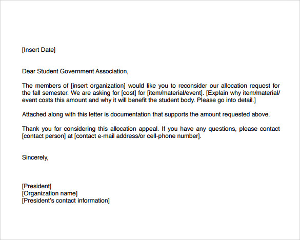 8 Example of Appeal Letter Templates to Download for Free | Sample ...