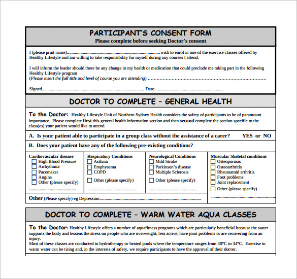sample medical clearance form