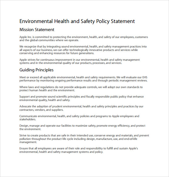 health-safety-and-environmental-policy-sample