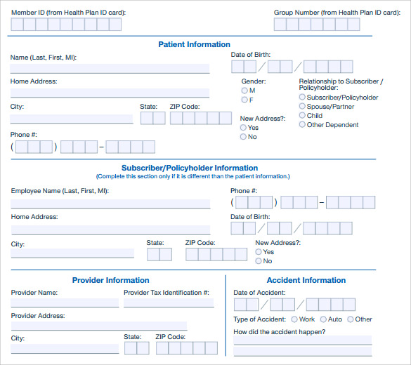 medical claim form