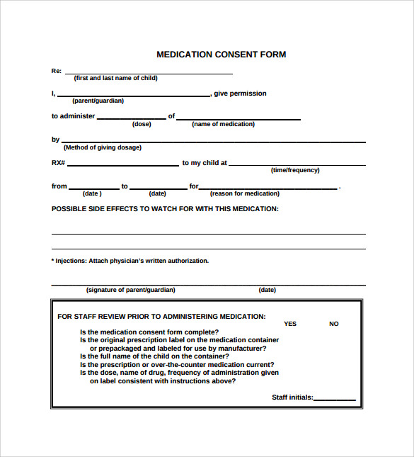 FREE 11  Sample Medical Consent Forms in PDF MS Word