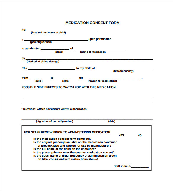 FREE 11 Sample Medical Consent Forms In PDF MS Word