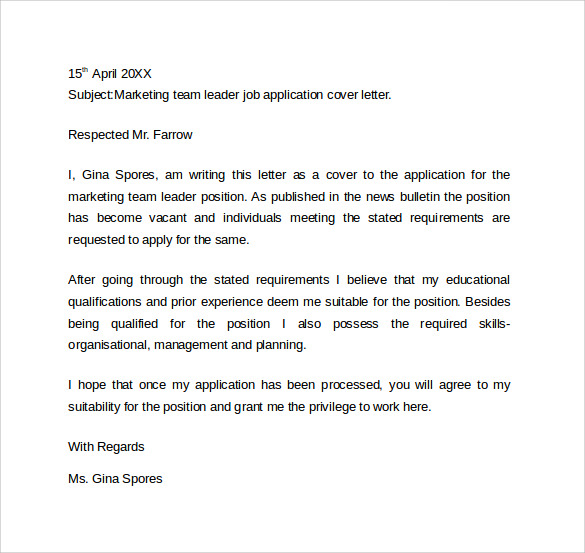 Marketing internship cover letter examples