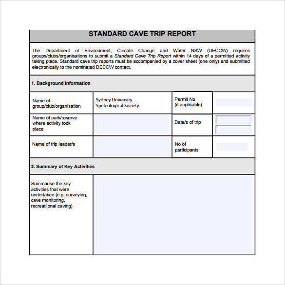 FREE 25+ Sample Trip Reports in MS Word PDF Google Docs Apple Pages