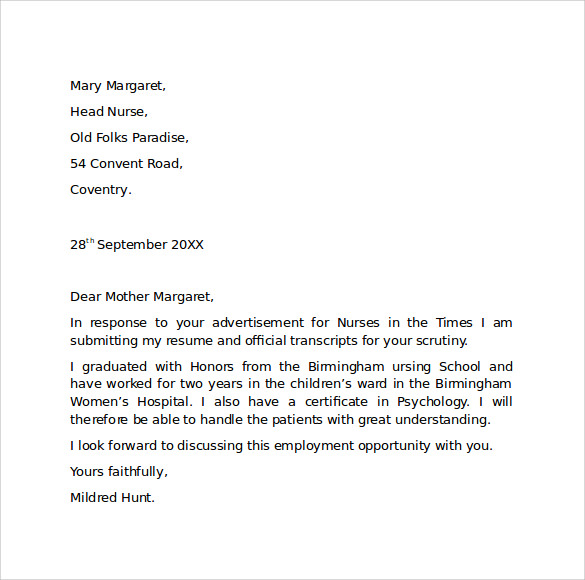 Employment Cover Letter - Knowing And Sharing (585 x 580 Pixel)