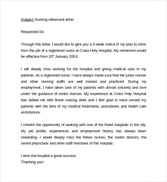 sample cover letter for nurses