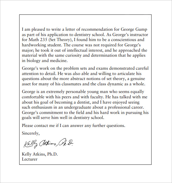 Free 13 Sample Reference Letter Formats In Pdf