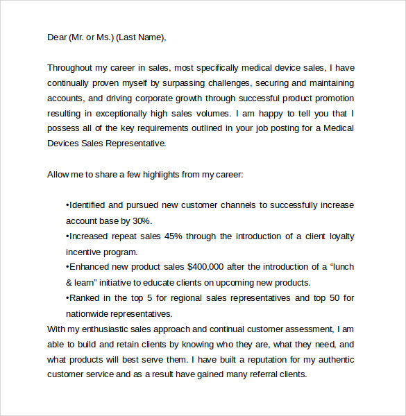 FREE 14+ Sample Cover Letter Examples for Sale in PDF | MS ...