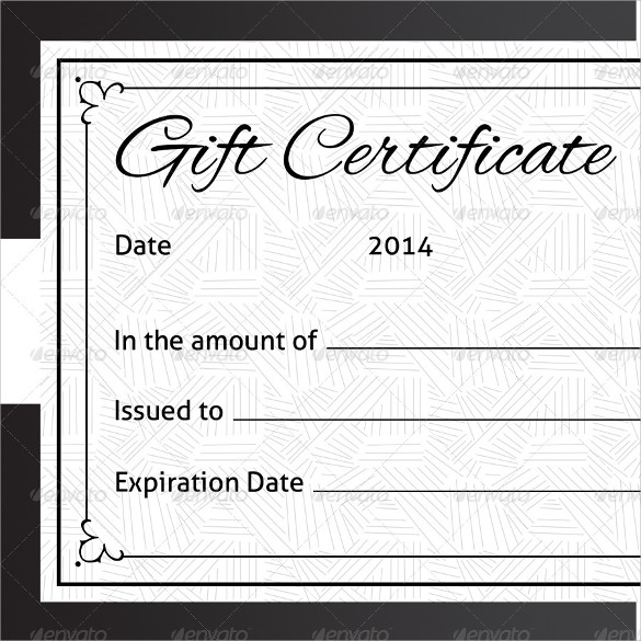 simple gift certificate