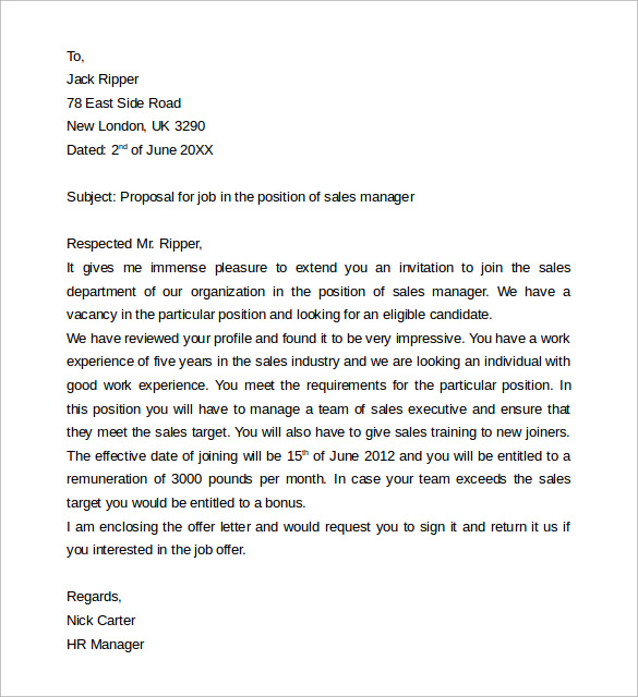 proposal cover letter example