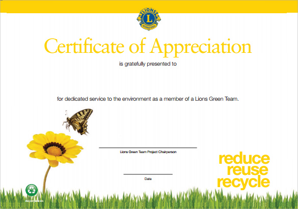 sample certificate of appreciation pdf