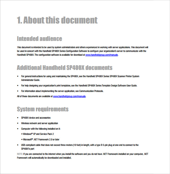 User Manual Template