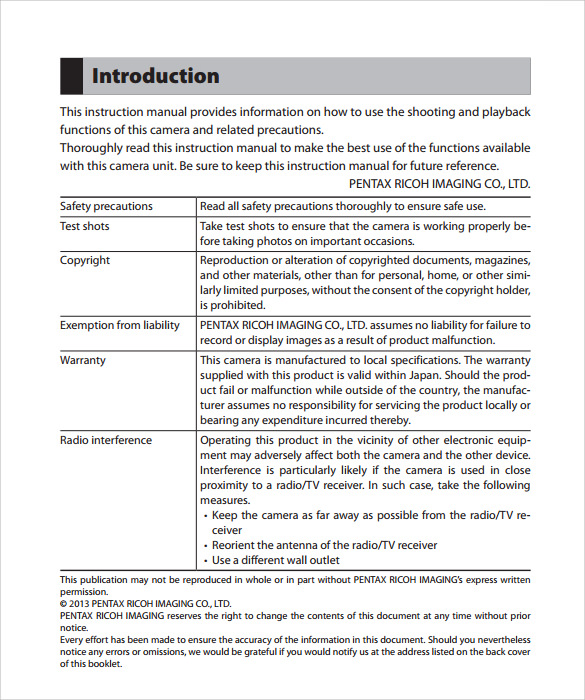 FREE 7+ Sample Instruction Manual Templates in PDF