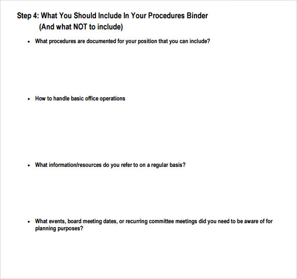 how to write a procedure manual