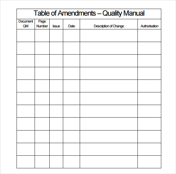 FREE 9  Sample Quality Manual Templates in PDF MS Word