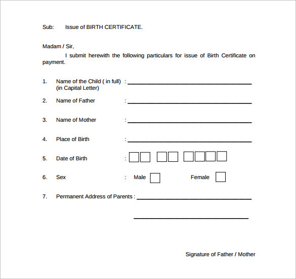 FREE 15 Birth Certificate Templates In PDF MS Word AI InDesign