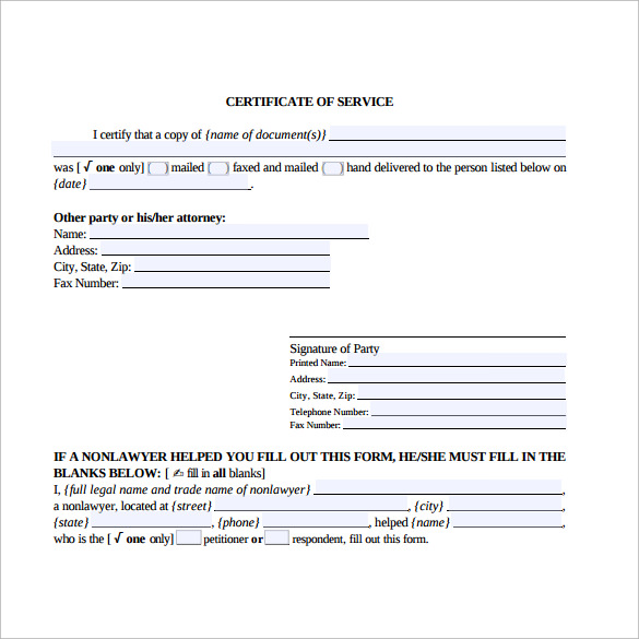 sample-certificate-of-service-form