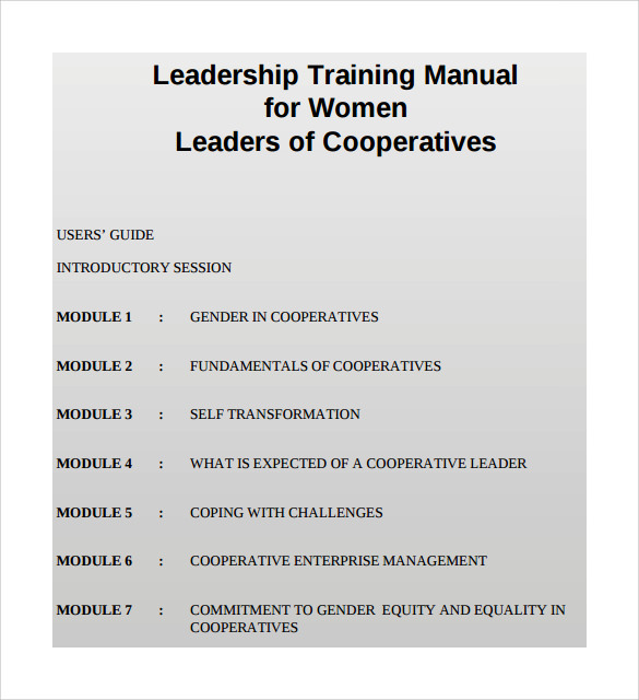 leadership training manual