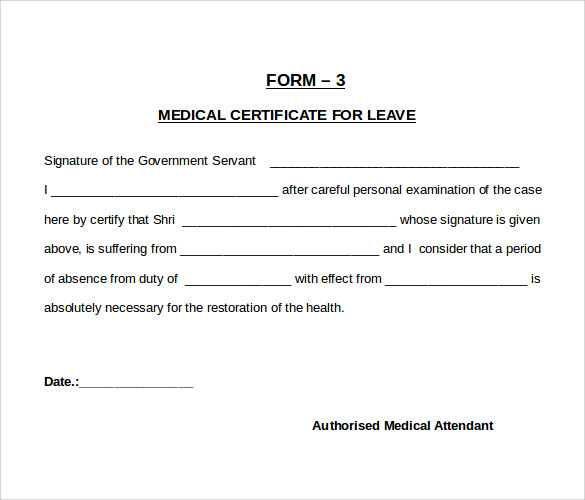 Sample Medical Certificate 54 Download Documents In PDF