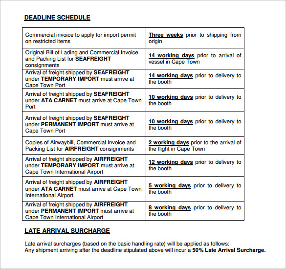 Shipping Manual Template