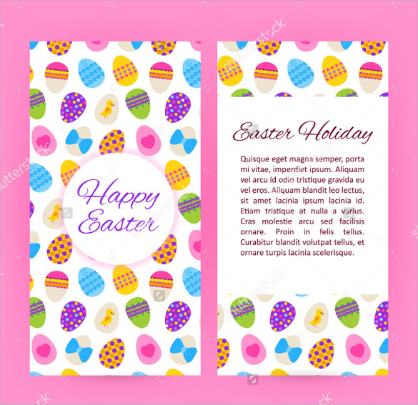 pink background easter brochure