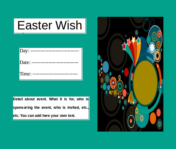 easter brochure word format free download