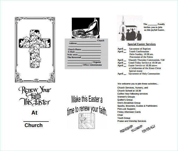 easter church brochure sample template free download