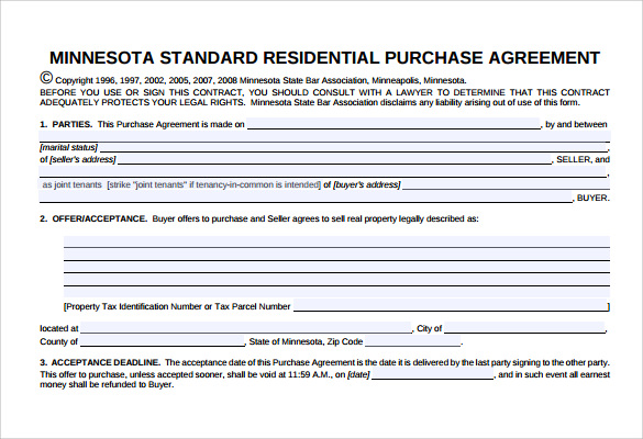 residential purchase agreement