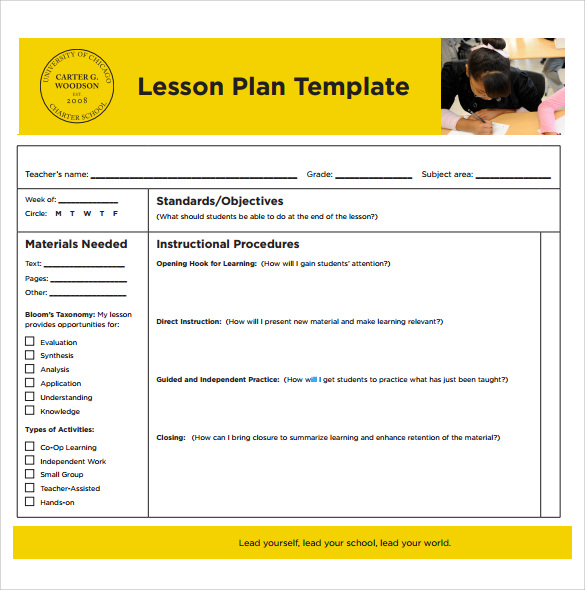 FREE 14 Sample Printable Lesson Plan Templates in PDF 