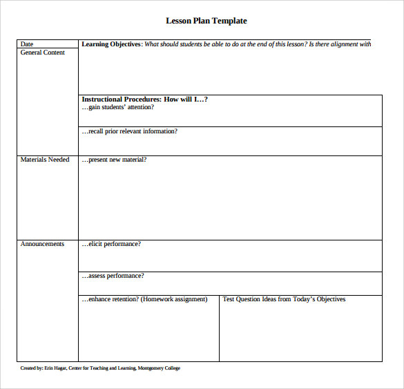 FREE 14 Sample Printable Lesson Plan Templates In PDF MS Word