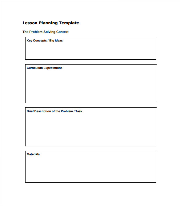 lesson planning template