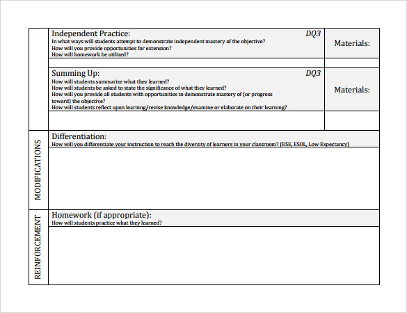 FREE 9 Sample High School Lesson Plan Templates In PDF MS Word