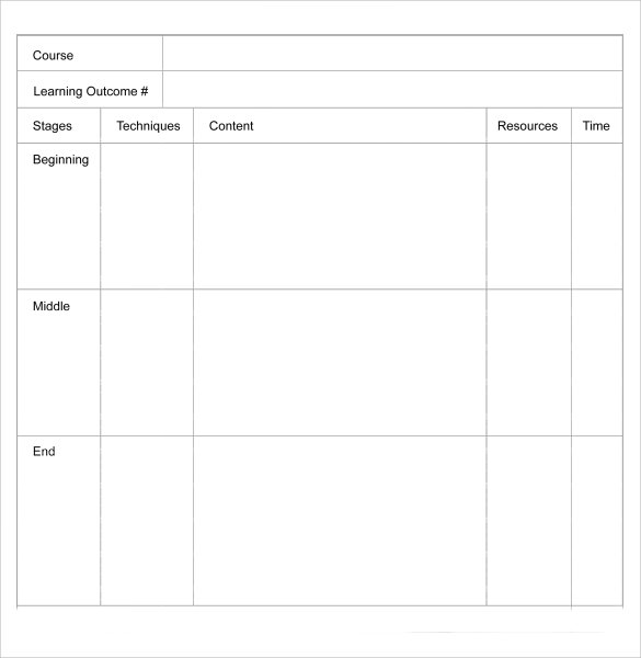 free 11 blank lesson plan templates in pdf ms word
