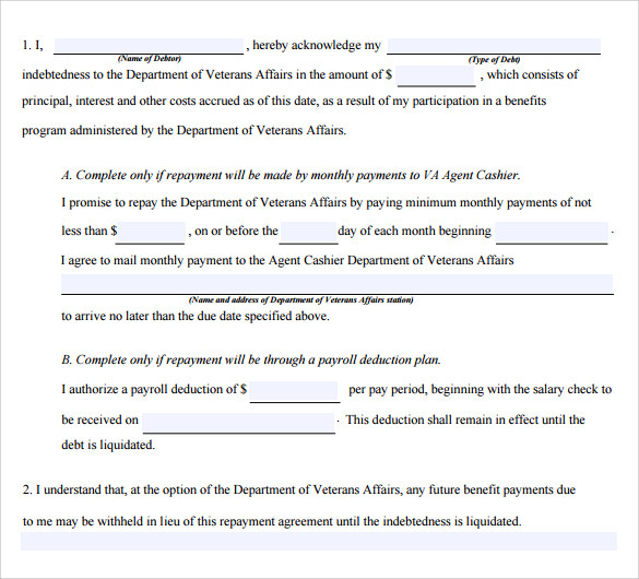 payment agreement standard