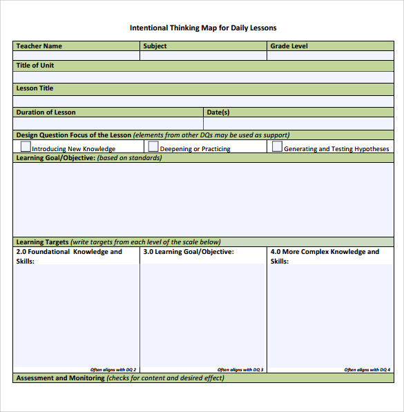 Sample Simple Lesson Plan Template -11+ Download Documents 