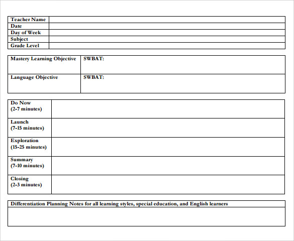 middle school lesson plan