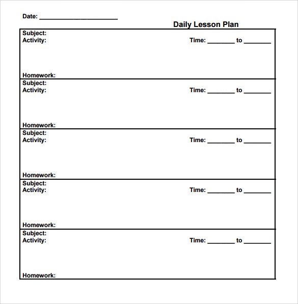 easy lesson planner