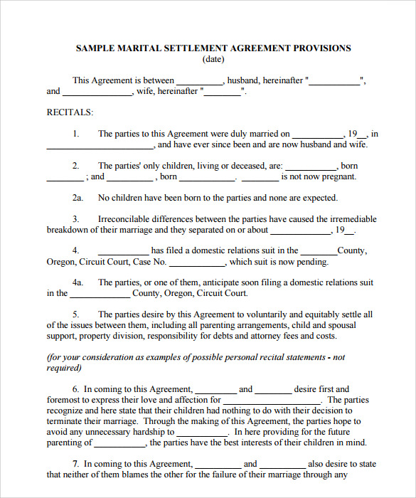 FREE 15 Sample Settlement Agreement Templates In PDF MS Word 