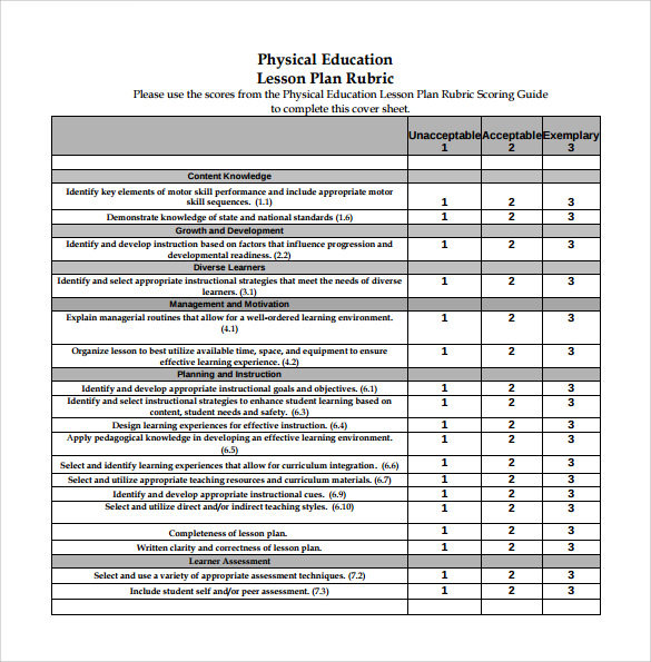 FREE 14+ Sample Physical Education Lesson Plan Templates in PDF MS Word