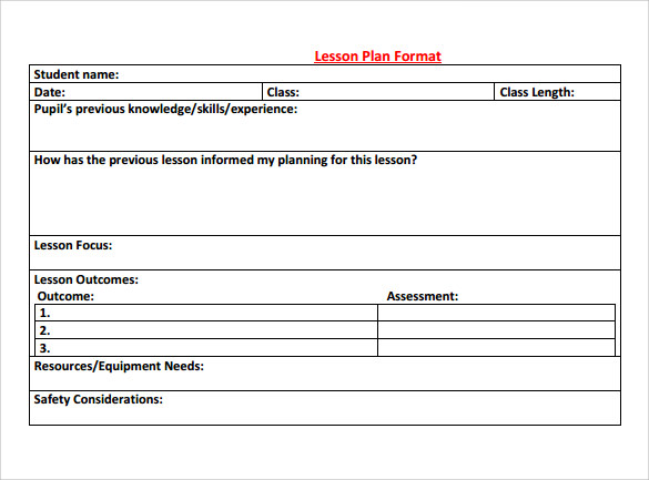 physical education lesson plan template pdf