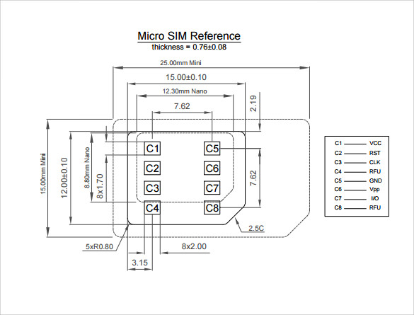 Micro SIM Template Example