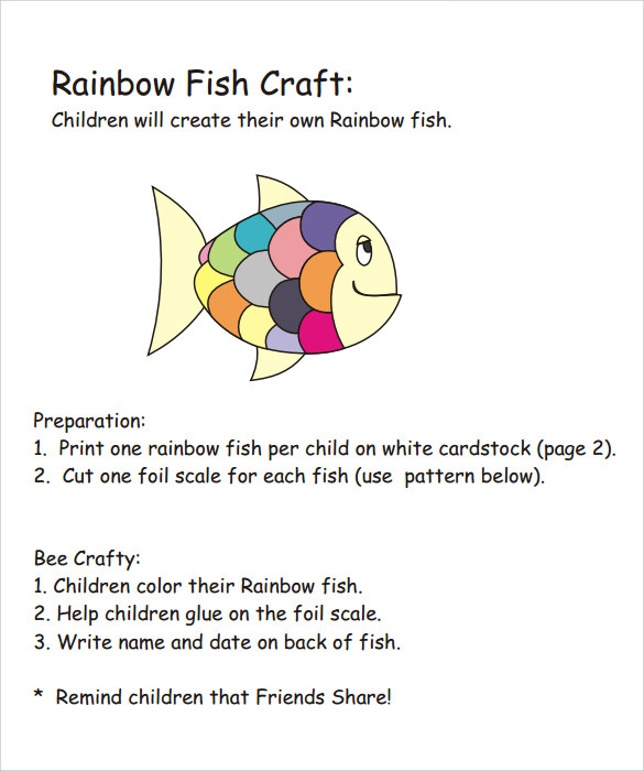 rainbow template pdf