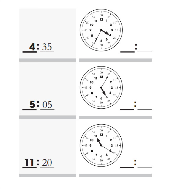 clock face template 