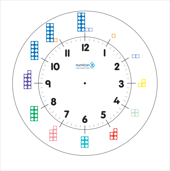 clock face template standard