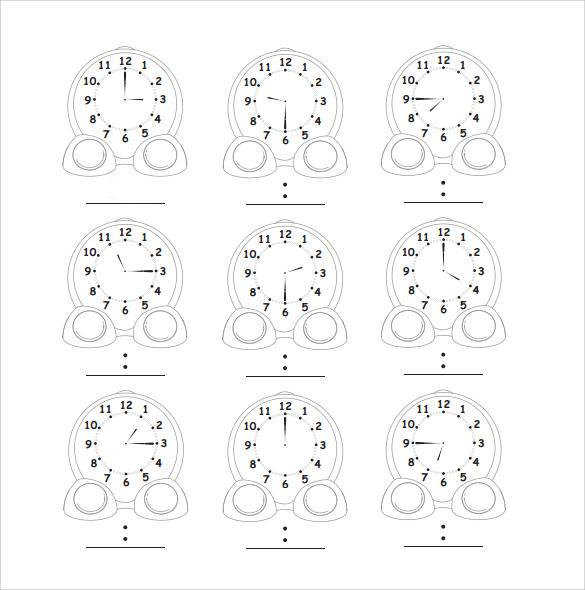 FREE 11+ Sample Clock Face in PDF | MS Word