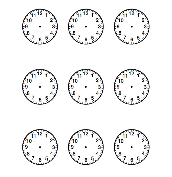 FREE 11 Sample Clock Face In PDF MS Word