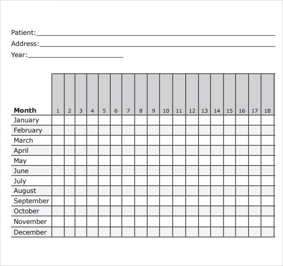 menstrual record chart