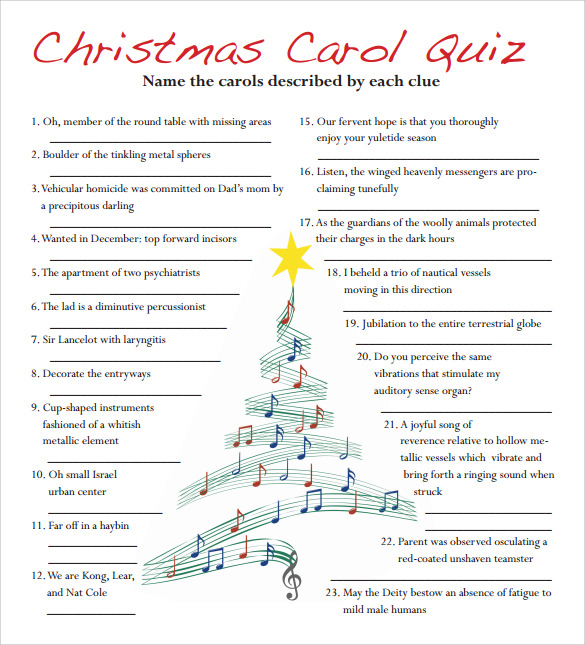 FREE 11+ Sample Christmas Game in PDF | MS Word | Excel