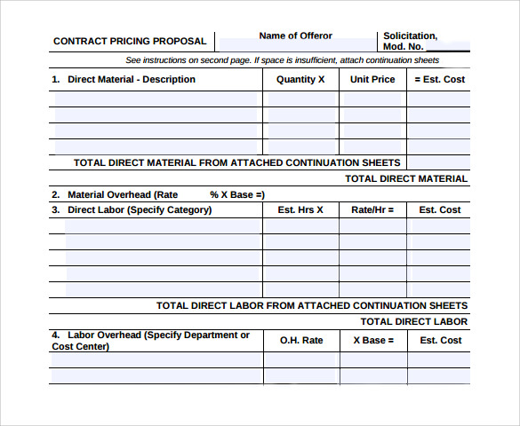 general contract proposal template