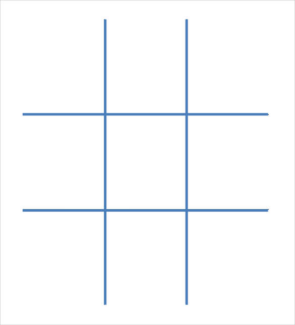 Printable Tic Tac Toe Board Template Printable Templates